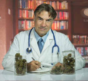 Doctor with medical marijuana