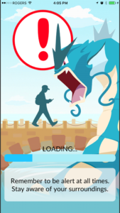 Pokemon GO loading screen warns players to stay aware of their surroundings