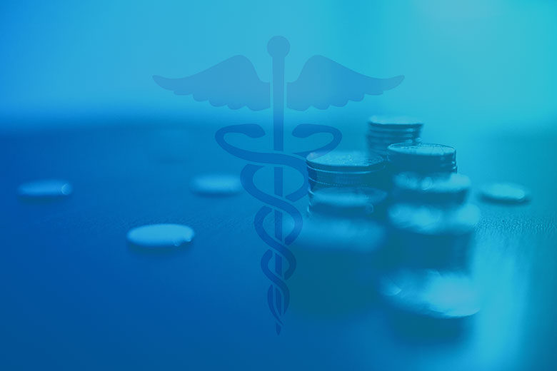 Money with doctor symbol superimposed to show OHIP entitlement